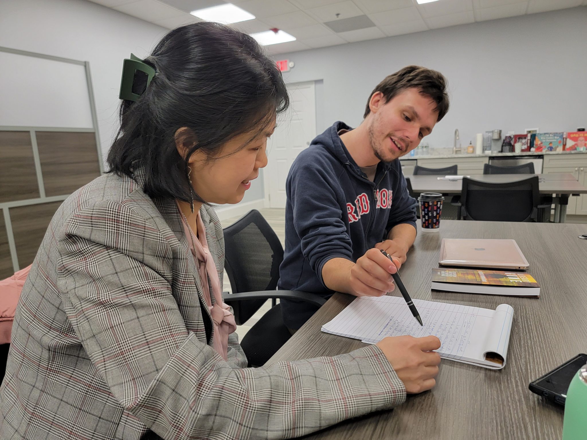 One-on-one writing coaching session