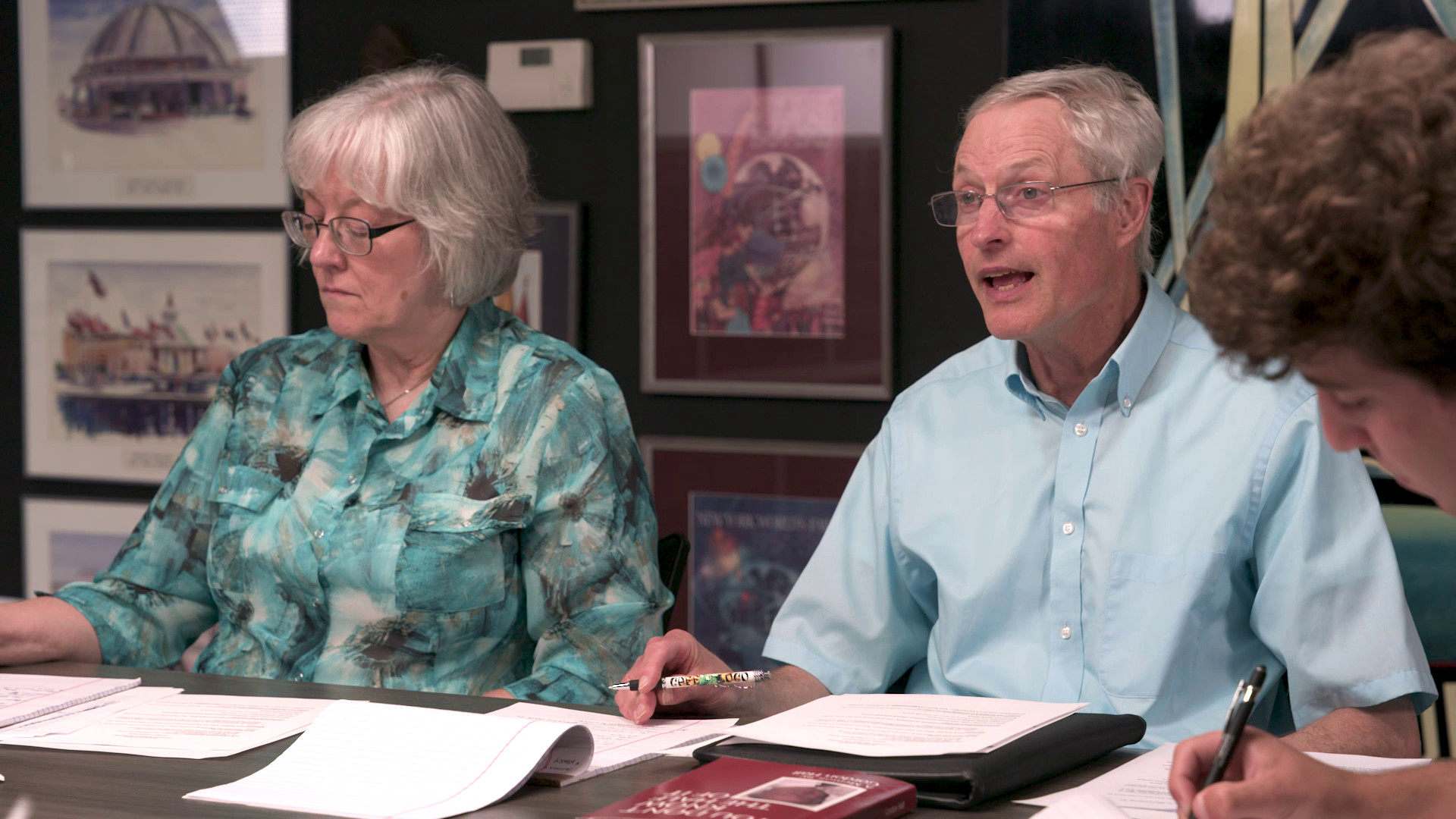 Writers in a creative writing class